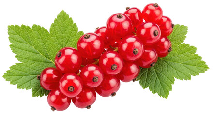 Isolated Red Currants Branch