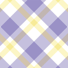 A seamless pastel plaid pattern featuring soft  and lavender intersecting stripes with  accents, perfect for fabric design, wallpapers, and digital backgrounds.