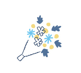 ナチュラルな花のブーケ