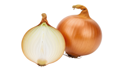 Isolated Onion with Half Onion