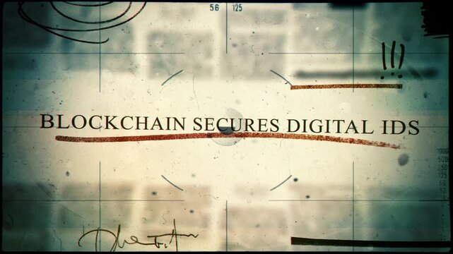Blockchain Secures Digital IDs Newspaper Style Headline Titles