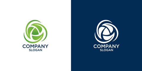 leaf logo design vector	