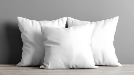 Elegant White Polyester Pillow Mock Up for Home Decor Product Display