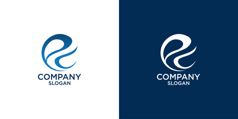 letter e leaf logo vector design