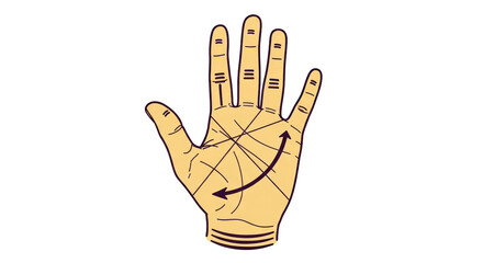 Isolated Hand Palm Reading