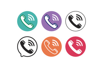 call icon set—phone call icon
