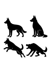 German Shepherd Silhouette.ai