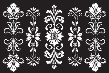  Laser Cut Floral Damask Border Bundle