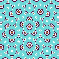 Vibrant Mandala Boho Tiles Fiesta Patterns geometric seamless