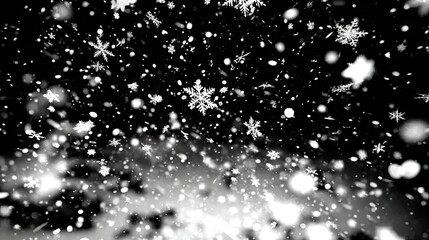 Black and white snow flurry