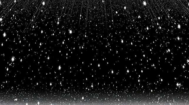 Night sky with falling snow - Powered by Adobe
