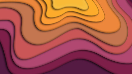 abstract background with Layered Waves colorful lines