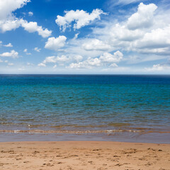 abstract calm clear blue sea background, Tenerife