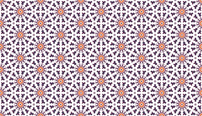 Fiesta Patterns Vibrant Mandala geometric seamless pattern