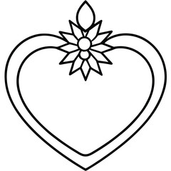 Christmas Heart icon vector
