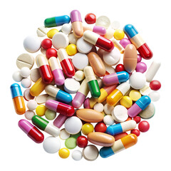 Realistic Medicine Pills PNG Transparent Background.