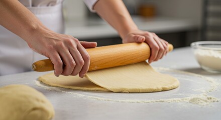 woman kneading dough
