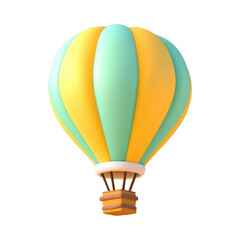 Fototapeta premium Colorful hot air balloon in a whimsical design