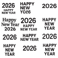 Happy New Year 2026 vector for banner, poster, logo vector
