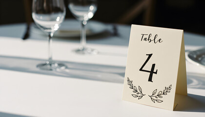 Wedding table numbers