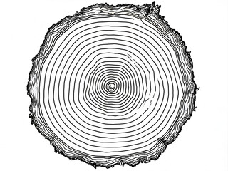 Fototapeta premium Cross-Section of a Tree Trunk