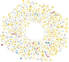 Colorful Confetti, Paper Confetti Design vector illustartion	
