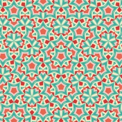 Retro Revival Mid-Century Mod geometric seamless pattern