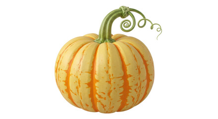 Isolated Stripped Ornamental Gourd