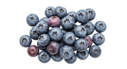 Isolated Close-up of Fresh Blueberries