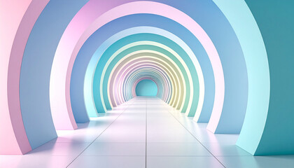 Obraz premium Pastell Show Tunnel