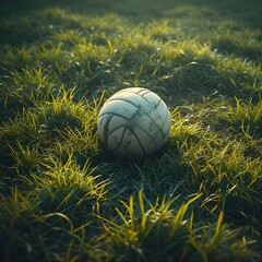 white ball on the grass