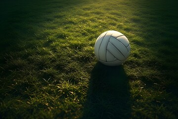white ball on the grass