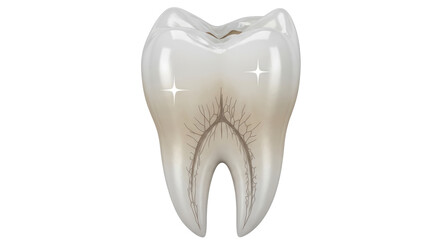 Isolated Detailed Tooth Illustration