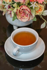 Apple tea on the table