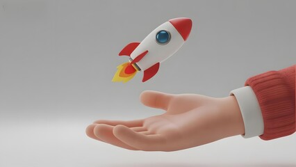 Hand Launching a Miniature Rocket
