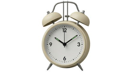 Isolated Beige Alarm Clock
