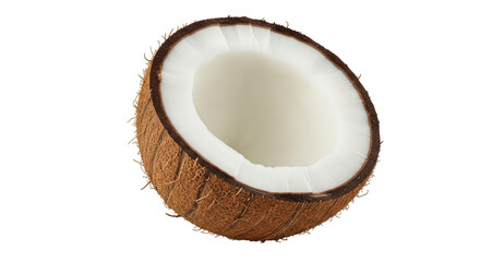 Isolated Coconut Half