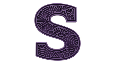 Naklejka premium Isolated Letter S Ornament