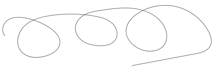 Minimalist abstract line drawing with loops. Simple abstract artwork featuring a continuous black line forming loops and curves on a plain white background for creative design use.

