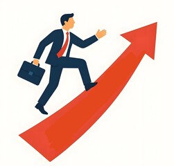 businessman with arrow