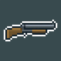 shotgun in pixel art style