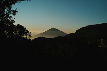 sunset in the mountains