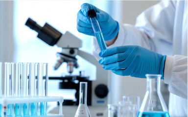 Fototapeta premium A Scientist in laboratory