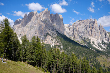 Panoramas of the Alpe Ciampedie, Vigo di Fassa, Val di Fassa, Trento, Trentino Alto Adige, Italy
