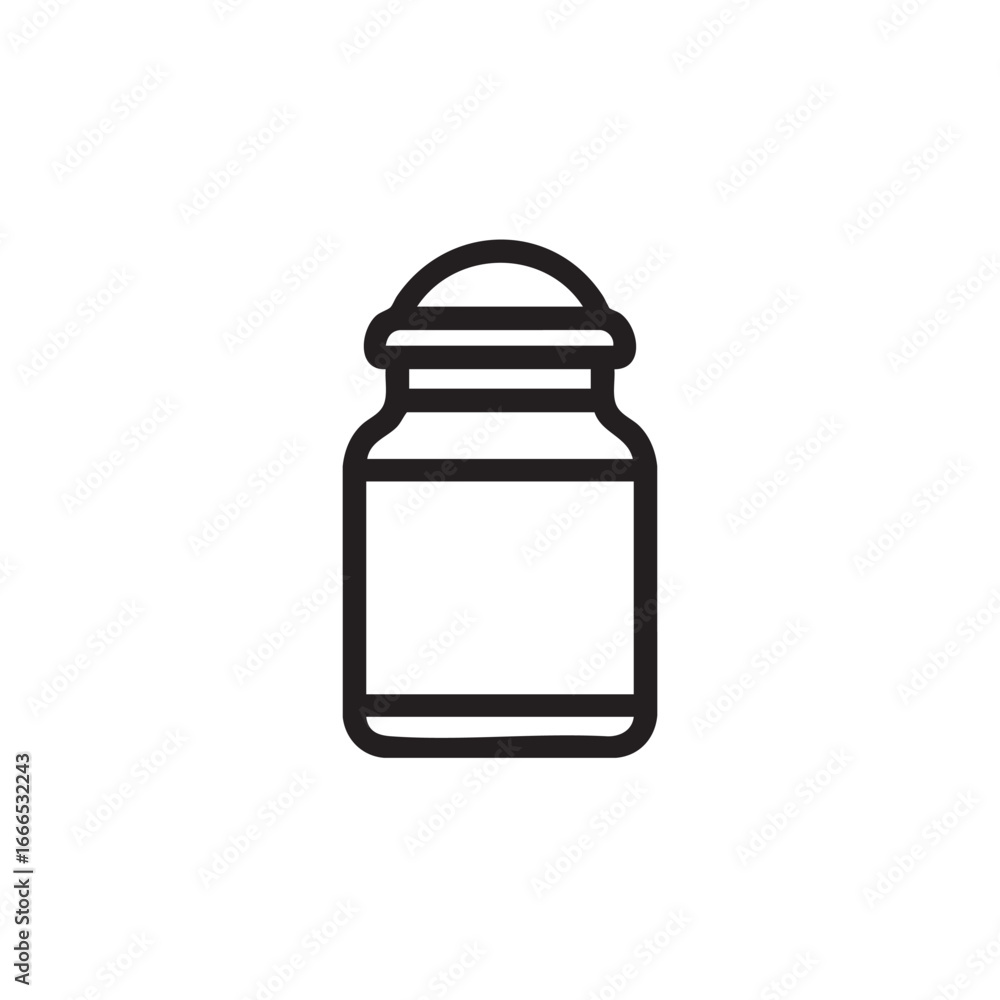 Poster a simple icon of a jar with a lid. 