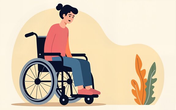 vector disabled person composition illustration. High quality