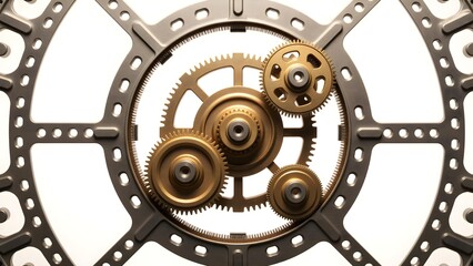 Obraz premium The mechanical beauty of precision gears