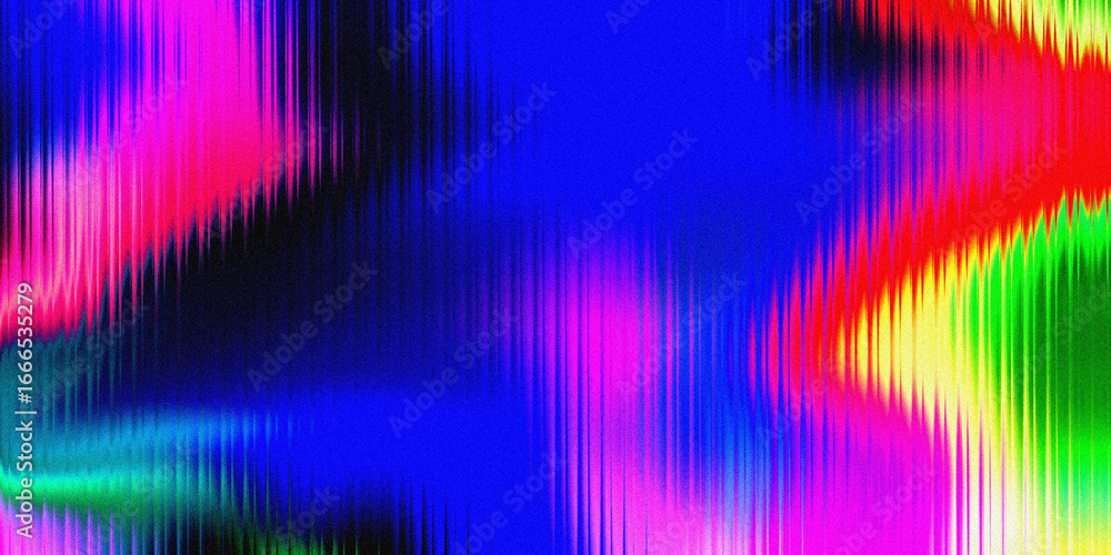 Poster a vibrant abstract background features a dynamic blend of colorful lines and gradients, creating a s