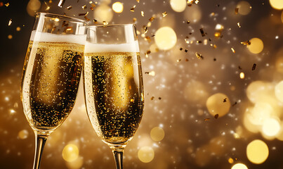 Christmas and New Year background with festive decorations, snowflakes, and holiday-themed elements. Ideal for greeting cards, invitations, and seasonal designs.