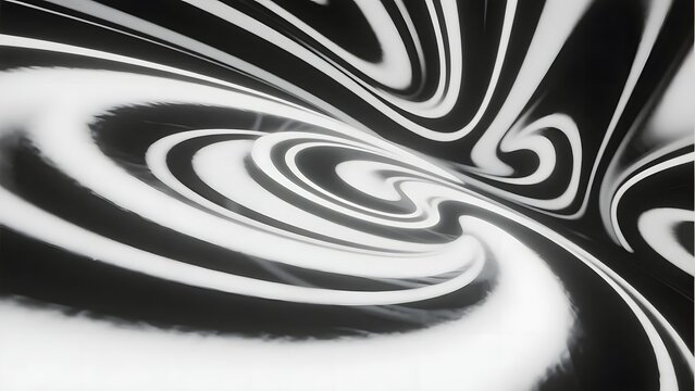 Abstract Black and White Swirl Pattern